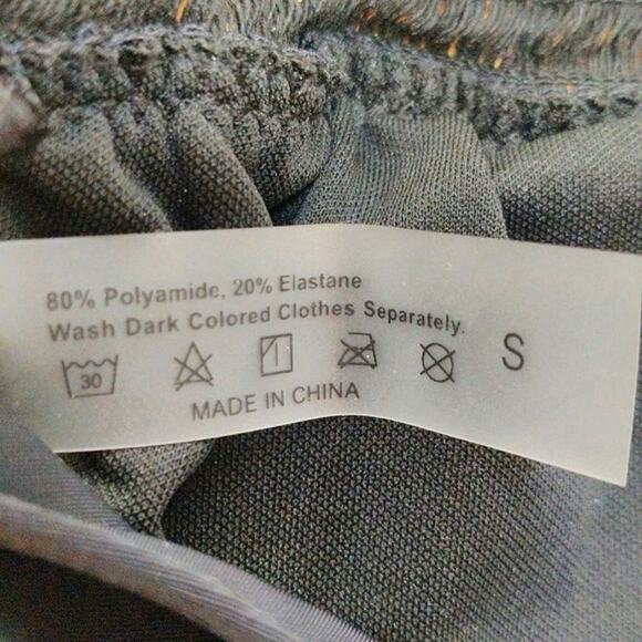 Cut-Out Black One-Piece Swimsuit w/ Gold Mesh Detail | NWOT | Small - Picture 9 of 9